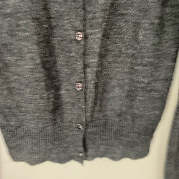 J. Crew Gray Alpaca and Wool Blend Button Down Cardigan Size Medium - Picture 6 of 8